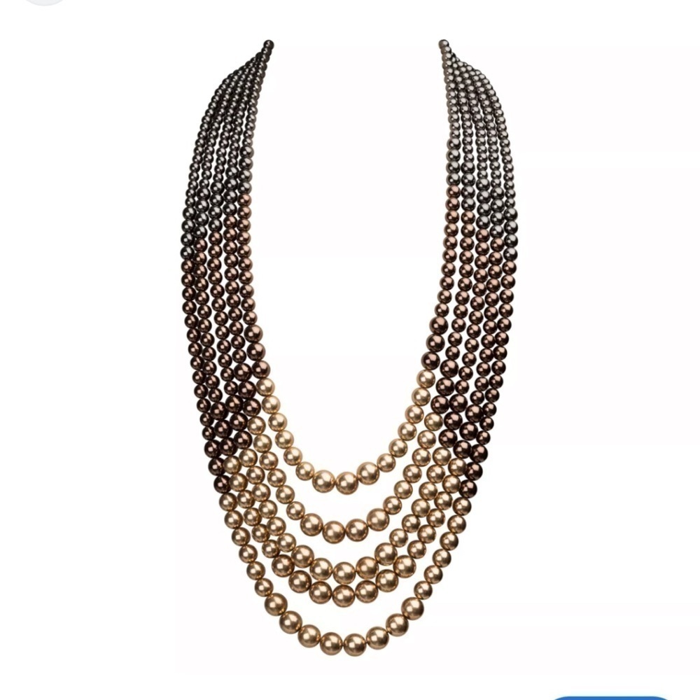 Linea by Louis Dell'Olio Park Avenue Necklace Ombre Gold Tone